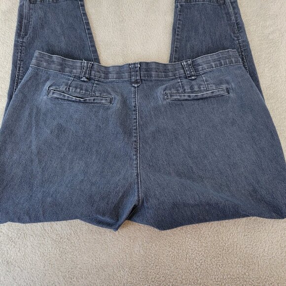 Riders Lee Womens Jeans 18 Plus Capri Zip Fly Dark Blue Denim Wash CAP39E - Picture 6 of 9